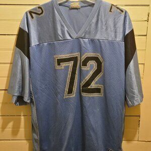 Lee Sport Football Jersey Mens XL Light Blue Mesh 72 Stitched Numbers Loose